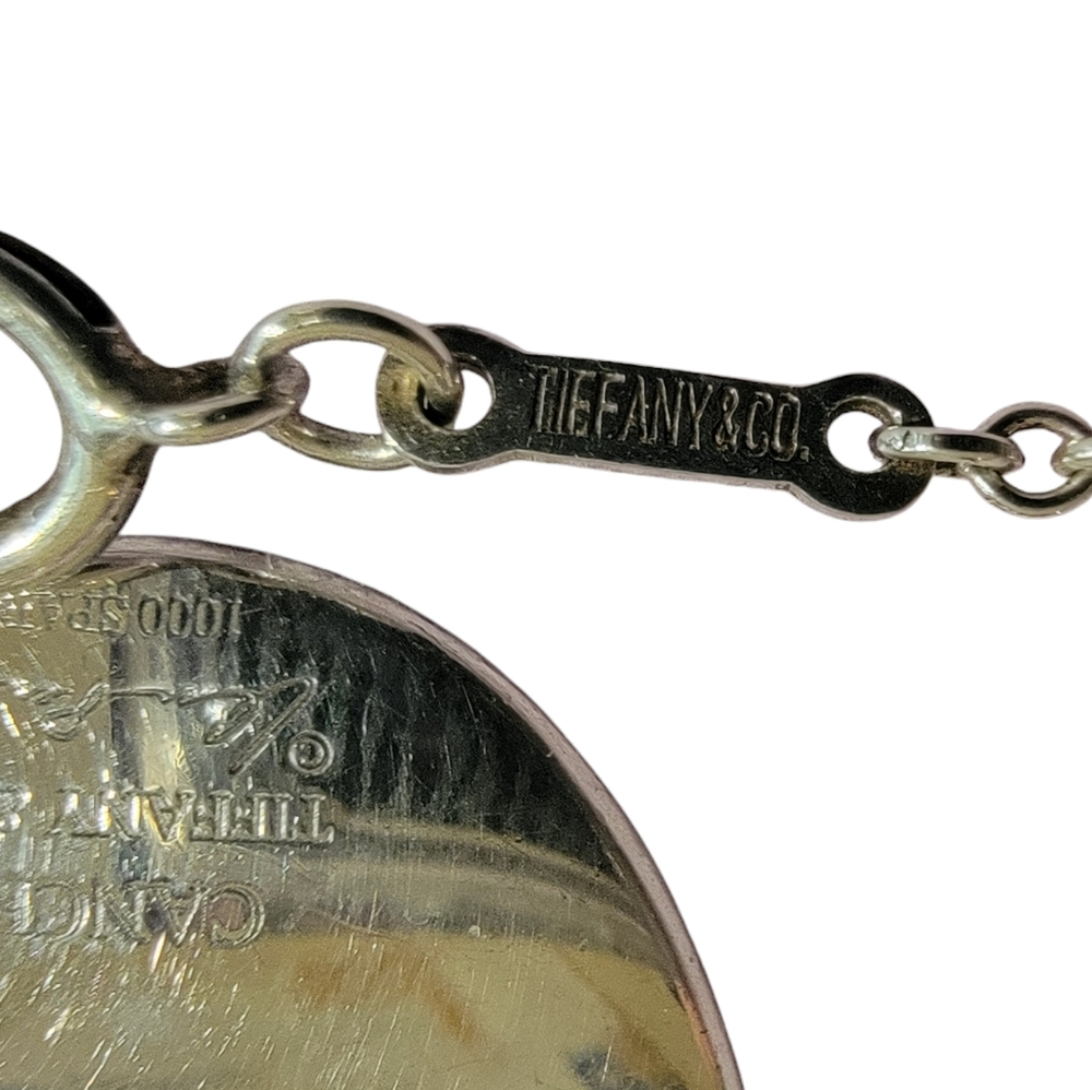 VTG Tiffany & Co. Elsa Peretti 16" Necklace Zodiac Cancer Pendant 925 Sterling - Picture 9 of 9